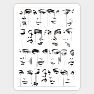 16 faces Sticker